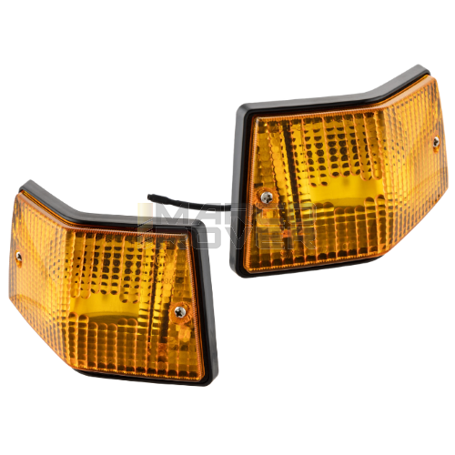 Coppia frecce posteriori SIEM plastica arancio per Vespa PX80-200 , PE , Lusso , T5