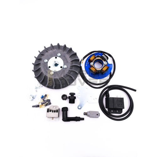 Accensione elettronica PARMAKIT cono 19mm, 1,5Kg, volano integrale, ventola grigia, Vespa Smallframe