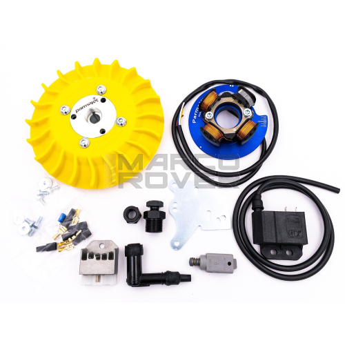 Accensione elettronica PARMAKIT cono 20mm, 1,5Kg, volano integrale, ventola gialla, Vespa Smallframe