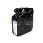 Tanica benzina 5 L - F A Italia - metallo nero compatibile con portapacchi Vespa largeframe Sprint , Rally , TS , GT , GTR , PX anteriore