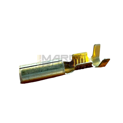 Faston capocorda rotondo cilindrico a tubo FEMMINA, in ottone. Misure: D interno=3,65 mm A= 20 mm B=9 mm. 