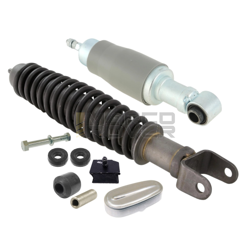 Kit coppia ammortizzatori NERI E GRIGI anteriore e posteriore "PER RESTAURATORE*  per Vespa 50 Special L N R 125 primavera et3