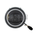 Headlight, Led 12 volt round headlight for Vespa 50 N , R , L 3 with conversion circuit and anti-flare