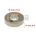 Rondella Spessore "FABBRI RACING" in acciaio INOX ( Ø mm.14,5x31,5x8,5 ) per dado fissa tamburo ruota posteriore  con asse cambio vespa 50 Special L N R 