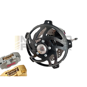 Kit freno a disco anteriore DEXTER RACING "Black Edition RDP" Vespa 50 Special, 125 Primavera, ET3 - pinza ARANCIONE 