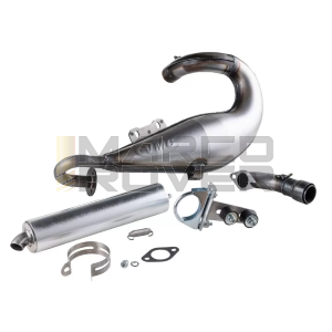 Espansione marmitta racing stampata VMC EVO RACER 52-S Vespa 50, 90, 125 ET3 Primavera - interasse 52mm - argento