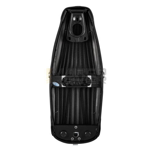 Sella nera per Vespa PX con fondo a molle come originale , con serratura 