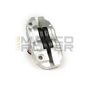 Pinza freno anteriore -BGM PRO, 4 pistoni, fissaggio radiale (richiede adattatore)- per PX Disc, LML Star, Stella, Grimeca NT classic- Vespa PX (1998-, originale), PX, T5 125cc, PK XL - argento 
