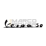 Targhetta scudo anteriore nera con rivetti   RMS CLASSIC per vespa 50 V5A1T