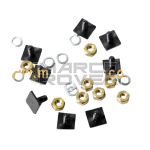 Kit n 8 piastrina bullone - rondella - dado. VESPA : VNB3T>6T - VNC1T - VNL2T - VBB1T 71001> - VBB2T - VBC1T - VLA1T - VLB1T - VSB1T - VSC1T.