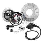 Accensione elettronica VMC cono 20mm CNC integrale 1,5Kg , Anticipo Variabile , Corrente Alternata per Piaggio Vespa Small frame - Ventola in alluminio 