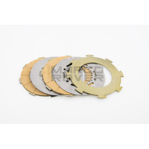 Kit Serie Dischi Frizione PINASCO Sport , PER FRIZIONI A 7 MOLLE , per Vespa PX 200 , PE 200 , Rally 200 Ducati , T5 125 , COSA 200 , con distanziali in acciaio INCLUSI