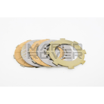 Kit Serie Dischi Frizione PINASCO Sport , PER FRIZIONI A 7 MOLLE , per Vespa PX 200 , PE 200 , Rally 200 Ducati , T5 125 , COSA 200 , con distanziali in acciaio INCLUSI 