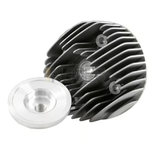 Kit Testa Cilindro PINASCO " VRH " GP Ø 63 mm , in corsa 57 mm , con Candela Centrale , in ALLUMINIO , con 2 calotte intercambiabili , per Piaggio Vespa PX , PE 125 , 150 , TS , COSA 125 , 150 , STAR