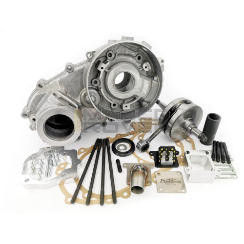 Kit Motore PINASCO con Carter , Con Albero Motore corsa 57 , con Pacco Lamellare , 4 Prigionieri , per  Piaggio Vespa Faro Basso 