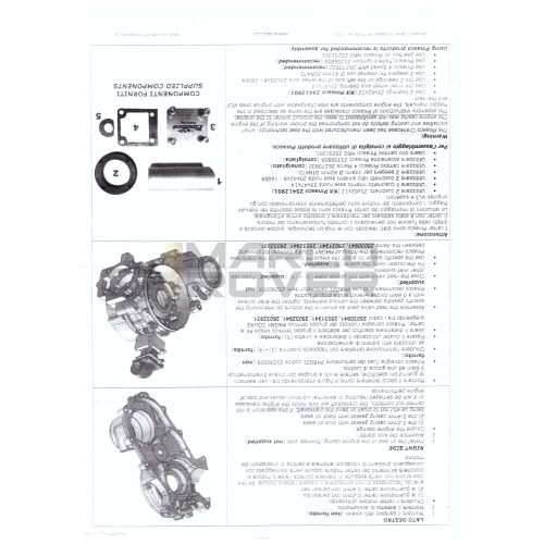 Kit Motore PINASCO con Carter , Con Albero Motore corsa 60 , con Pacco Lamellare , 4 Prigionieri , per  Piaggio Vespa Faro Basso 