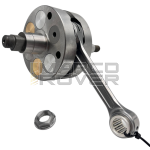Albero motore FABBRI RACING volani tondi, cono 20, biella 116 dal pieno, corsa 56,5 con triangolo lato pignone spalle 91 con carter C-200 Quattrini per Vespa 50 Special L N R 90 125 primavera et3  PK