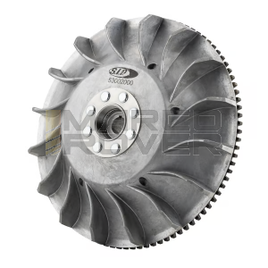 Ventola Volano SIP Touren 2.0 con Ghiera per Avviamento Elettrico , 2  Kg per Piaggio Vespa PX , PE , 80 , 125 , 200 , MY , Rally , GTR , TS , SPRINT , SUPER 2 °