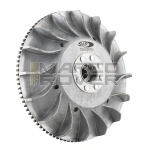 Ventola Volano SIP Touren 2.0 con Ghiera per Avviamento Elettrico , 2  Kg per Piaggio Vespa PX , PE , 80 , 125 , 200 , MY , Rally , GTR , TS , SPRINT , SUPER 2 °