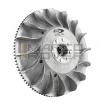 Ventola Volano SIP Touren 2.0 con Ghiera per Avviamento Elettrico , 1.7  Kg per Piaggio Vespa PX , PE , 80 , 125 , 200 , MY , Rally , GTR , TS , SPRINT , SUPER 2 °