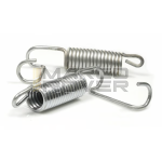 Kit 2 Molle Cavalletto Centrale Vespa , Zincate , Con Gancio , Ø 19 mm x 102 mm , Coppia Molle , per Piaggio Vespa GS 150
