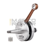 Albero Motore SIP , Corsa Lunga , Calettato , Spalle piene , Valvola a Disco , per Vespa PX 125 , 150 , Sprint , Sprint V , TS , Super , GTR , P 125 X , PX 150 E , Cosa 