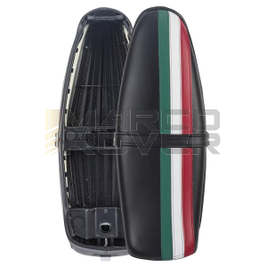 Sella Vespa Tricolore , Bandiera Italiana , Made in Italy , Nera con Serratura , Per Piaggio Vespa 50 Special , N , L , R , 125 , ET3 , Primavera 