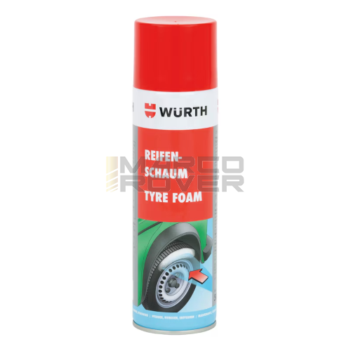Schiuma per Pneumatici Würth 500 ml – Cura Fianchi, Effetto Satinato, Protezione UV 