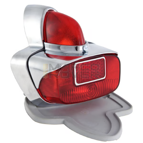 Fanale Posteriore SIEM , Con Corpo in Metallo Cromato , per Vespa 125 VNB1 T - VNB5 T , 150 VBB1T - VBB2T , GS 150 VS5 , 160 GS 