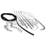 Set Kit Listelli Pedana , in Alluminio & Gomma , Colore Argento e Nero , per Piaggio Vespa 125 VNB 3 - 6 , VBB 2 , GS 150 VS 5