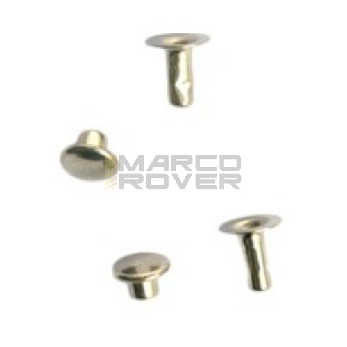 Kit 2 Ribattini ( maschio - femmina ) per Fissaggio Striscia in Gomma Cofani Laterali per Piaggio Vespa 98 , Faro Basso , VL , VB1 , VBA , VBB , VGL , VS 1 - VS 5 , Sprint , Rally , GS 150