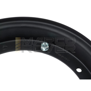 Cerchio in acciaio F.A Italia 2.10-10 scomponibile verniciato nero Vespa 50 Special, 125 ET3 Primavera, Sprint, GT, GL, TS, Rally, PX, PK, T5