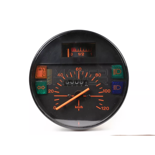 Contakm , contachilometri RMS per Vespa PK 50 - 125 XL  , scala 120 kmh - cornice nera 