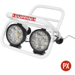 Portapacchi CUPPINI Anteriore BIANCO ** CON FARETTI ** per Piaggio Large frame PX , PE , 125 , 150 , GT , TS , VNB , VBB , GL , Sprint
