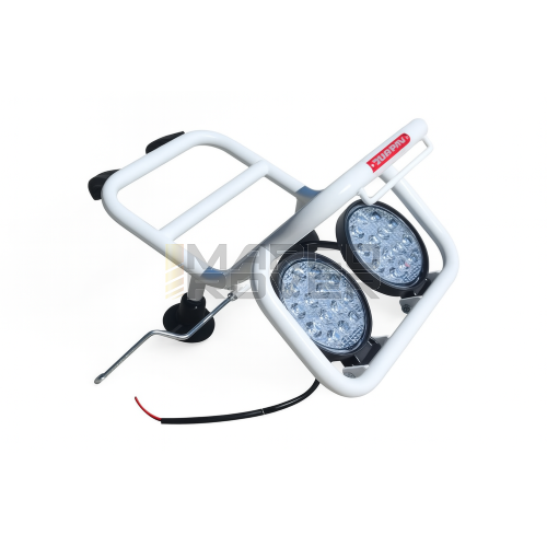 Portapacchi CUPPINI anteriore BIANCO  ** CON FARETTI ** Per Piaggio Vespa SMALL FRAME tipo 50 Special , N , L , R, 125 ET3 , Primavera , Pk , HP