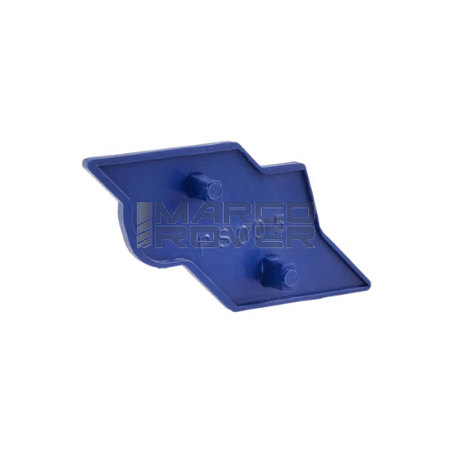Targhetta " HP " da Applicare sul Bauletto Portaoggetti , Colore Blu - Argento per Piaggio Vespa PK 50 XL HP 