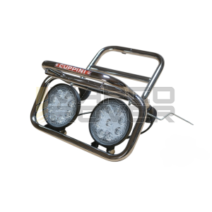 Portapacchi CUPPINI anteriore CROMATO ** CON FARETTI ** Per Piaggio Vespa SMALL FRAME tipo 50 Special , N , L , R, 125 ET3 , Primavera , Pk , HP