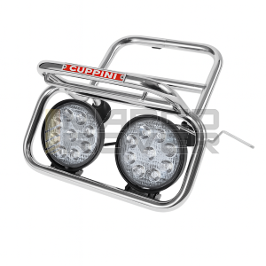 Portapacchi CUPPINI anteriore CROMATO ** CON FARETTI ** Per Piaggio Vespa SMALL FRAME tipo 50 Special , N , L , R, 125 ET3 , Primavera , Pk , HP
