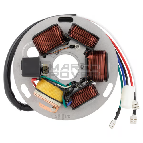 Statore 5 Fili ,  5 Bobine , Come Originale per Piaggio Vespa PX 125 , 150 , 200 E , Arcobaleno , Lusso , MY  80W , Adattabile a tutte le accensioni PX 