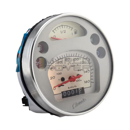 Conta chilometri SIP , quadrante color grigio/crema , Ø 105 mm , scala fino a 160 km / h ,  per Piaggio Vespa SEI GIORNI , GTV 250 , PX Lusso 