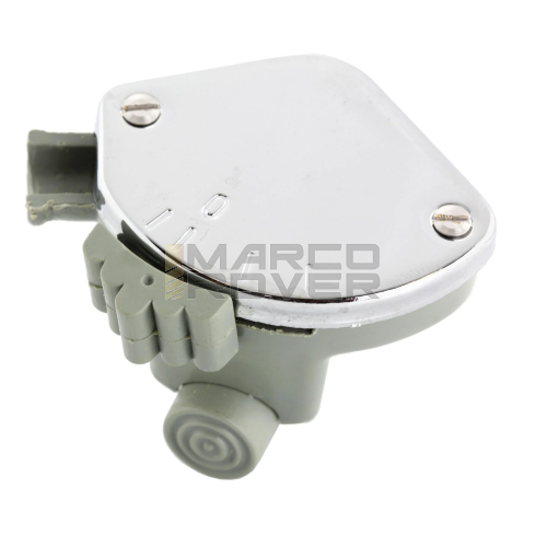 Devio luci PIAGGIO a Ventaglio , Pulsante Clacson , Colore Cromo con Coperchio in Alluminio Grigio per Piaggio Vespa Faro Basso 125 V30 - V33 , Lambretta