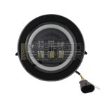 Faro, fanale anteriore led EVOK tondo 3 lenti angel eyes per Vespa PK 50 , 125 S , XL 