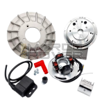 Accensione elettronica VMC PRECISION cono 20mm CNC integrale 1,5Kg , Anticipo Variabile per Piaggio Large frame Vespa PX , PE , ventola in alluminio  