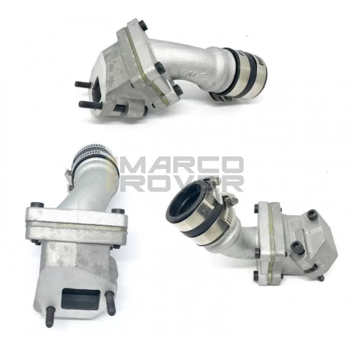 Collettore aspirazione lamellare al carter VMC attacco Ø30 Vespa 50, Special, 90, 125 ET3 Primavera - 2 fori - per carburatore 22 - 24 mm 