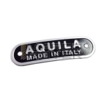 Targhetta AQUILA " Made in Italy " , Colore Nero , Con Ribattini , per Sella Monoposto , per Piaggio Vespa 50 Special , N , L , R , Elestart , 90 , 125 Primavera , ET3 