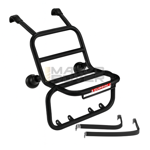 Portapacchi CUPPINI Anteriore NERO ** SENZA FARETTI ** per Piaggio Large frame PX , PE , 125 , 150 , GT , TS , VNB , VBB , GL , Sprint