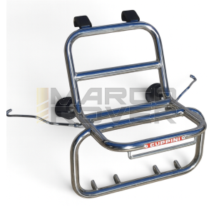 Portapacchi CUPPINI Anteriore CROMATO ** SENZA FARETTI ** Per Piaggio Vespa SMALL FRAME tipo 50 Special , N , L , R, 125 ET3 , Primavera , Pk , HP