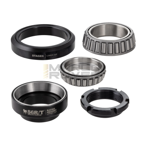Set kit ghiere cuscinetti forcella Stage6 superiori / inferiori per vespa smallframe e largeframe per Vespa 50 - 125 / PV / ET3 / PK 50 - 125 / S/ SS/ XL/ 125 GT -TS/ 150 Sprint/ V/ Super/ 160 GS/ 180 SS Rally / PX80-200/ PE/?Lusso/?'98/?MY/?'11/?T5/?Cosa