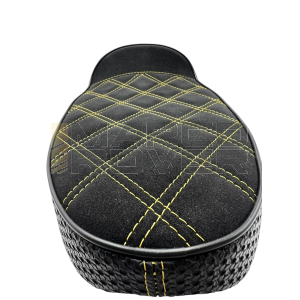 Sella CORSA SPORT personalizzata  per Vespa 50, Special, Et3 Primavera in ABS NISA  rivestita in similpelle con effetto scamosciato con cuciture d'orate