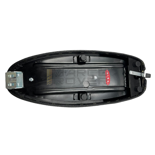 Sella CORSA SPORT personalizzata  per Vespa 50, Special, Et3 Primavera in ABS NISA  rivestita in similpelle con effetto scamosciato con cuciture d'orate